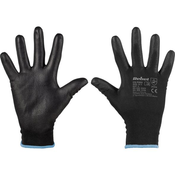 Rebel Rękawice robocze poliuretanowe CS-P002  r.9 M (12kpl.)