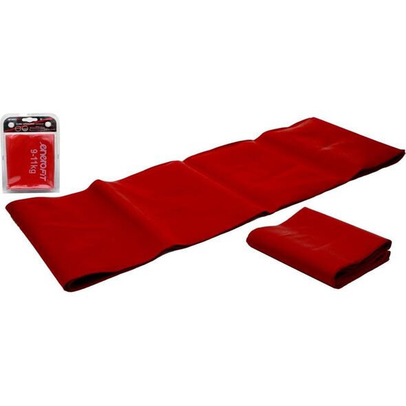 Dymo TAŚMA TRENINGOWA GUMA OPOROWA DO ĆWICZEŃ 200x15CM 0,30MM 9-11KG CZERWONA