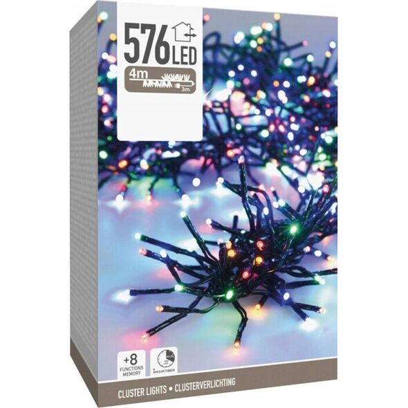 Lampki choinkowe Koopman LAMPKI CHOINKOWE ŁAŃCUCH ŚWIETLNY 576 LED TIMER MULTIKOLOR