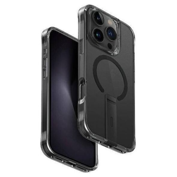 Uniq Etui UNIQ Eleva with Vertica Stand Apple iPhone 16 Pro czarny/carbon black