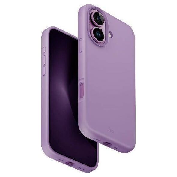 Uniq Etui UNIQ Lino Hue Apple iPhone 16 Magclick Charging różowy/grape pink