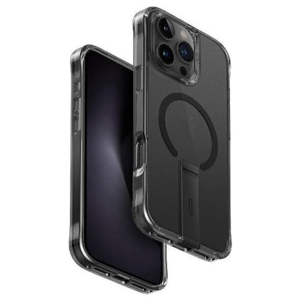 Uniq Etui UNIQ Eleva with Vertica Stand Apple iPhone 16 Pro Max czarny/carbon black
