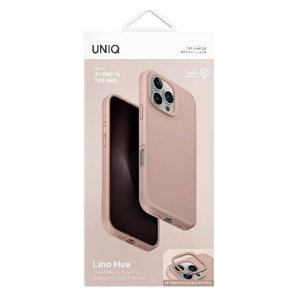 Uniq Etui UNIQ Lino Hue Apple iPhone 16 Pro Max Magclick Charging różowy/blush pink