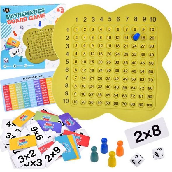 Jokomisiada Gra edukacyjna matematyczna tablica do nauki tabliczka mnożenia GR0619