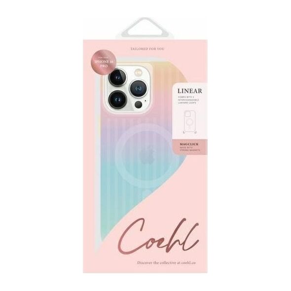 Uniq UNIQ case Coehl Linear iPhone 16 Pro 6.3" Magnetic Charging opal/iridescent