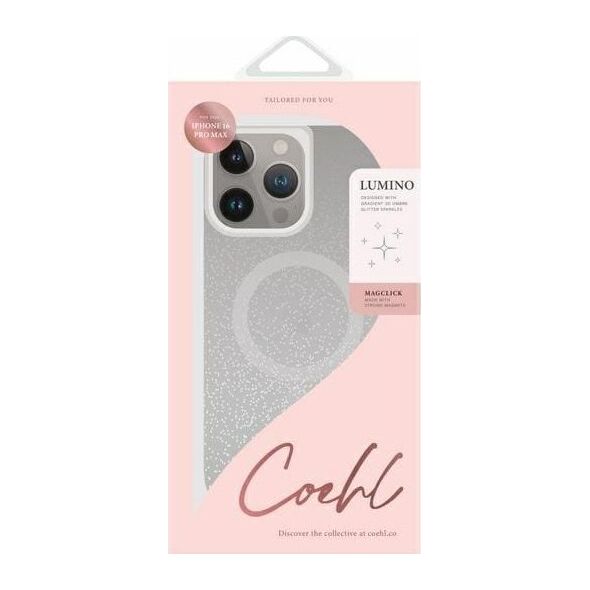 Uniq UNIQ case Coehl Lumino iPhone 16 Pro Max 6.9" Magnetic Charging silver/sparkling silver