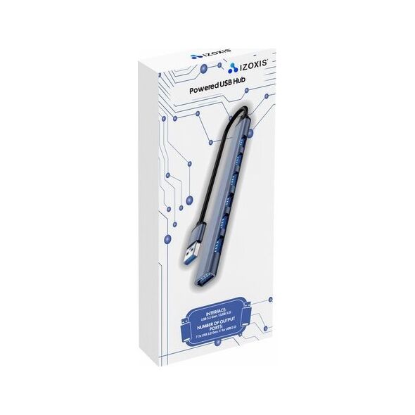 HUB USB Iso Trade HUB USB- 1 port 3.2 + 6 portów 2.0 Izoxis 24374