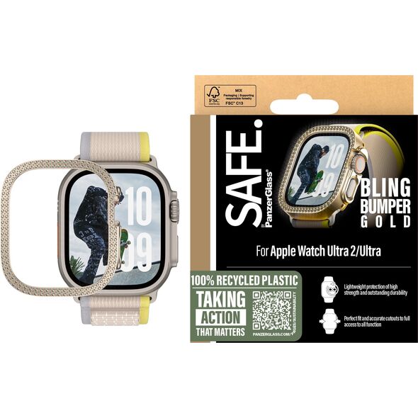 PanzerGlass SAFE Bling Bumper Gold Apple Watch Ultra 2