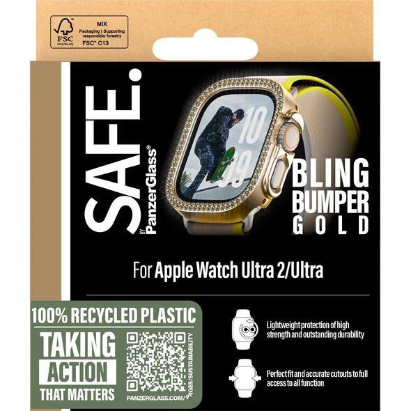 PanzerGlass SAFE Bling Bumper Gold Apple Watch Ultra 2