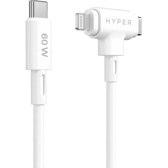 Kabel USB Targus HyperJuice Silicone USB-C to USB-C Lightning Hybrid 60W White