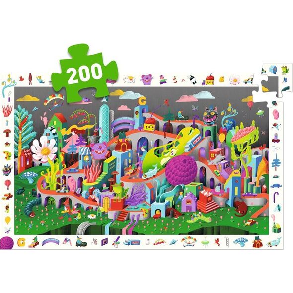 Djeco Dėlionė - Keistas miestelis (200 detalių)