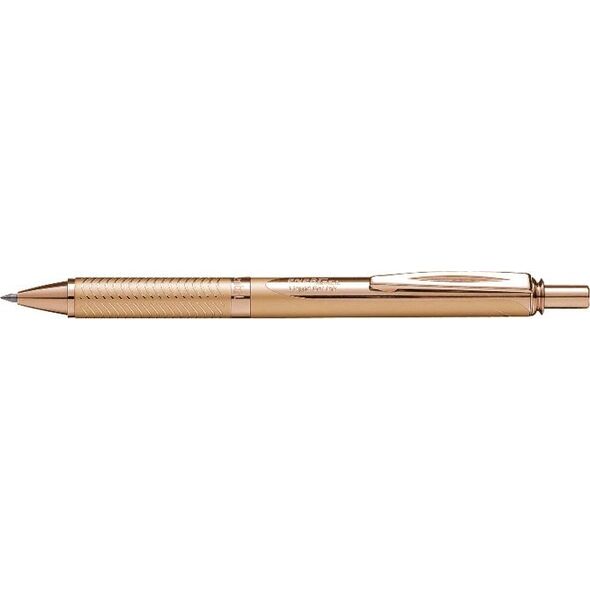 Pentel Pentel EnerGel BL407X-A Tintenroller 0,7 mm mit Druckmechanismus Stahl | Gold