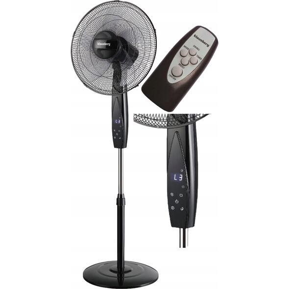 Wentylator Klausberg WENTYLATOR PODŁOGOWY Z PILOTEM I TIMEREM 40CM 50W KLAUSBERG KB-7718