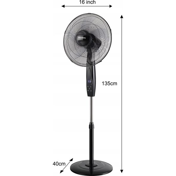 Wentylator Klausberg WENTYLATOR PODŁOGOWY Z PILOTEM I TIMEREM 40CM 50W KLAUSBERG KB-7718