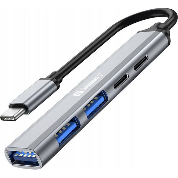 HUB USB Sandberg USB-C to 3xUSB-A+2xUSB-C SAVER