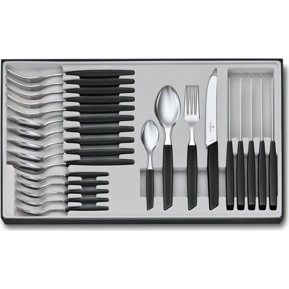 Victorinox Victorinox Swiss Modern Cutlery Set 24 pcs. black
