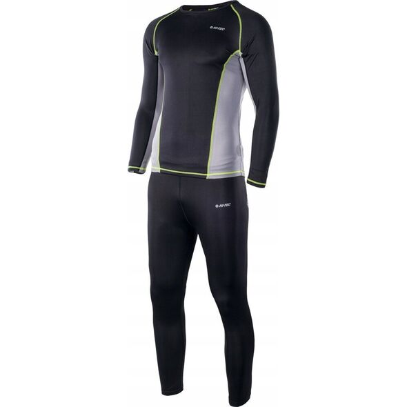 Hi-Tec Bielizna termoaktywna męska zestaw bluza spodnie kalesony legginsy Hi-tec Kamo set czarna rozmiar XXXL