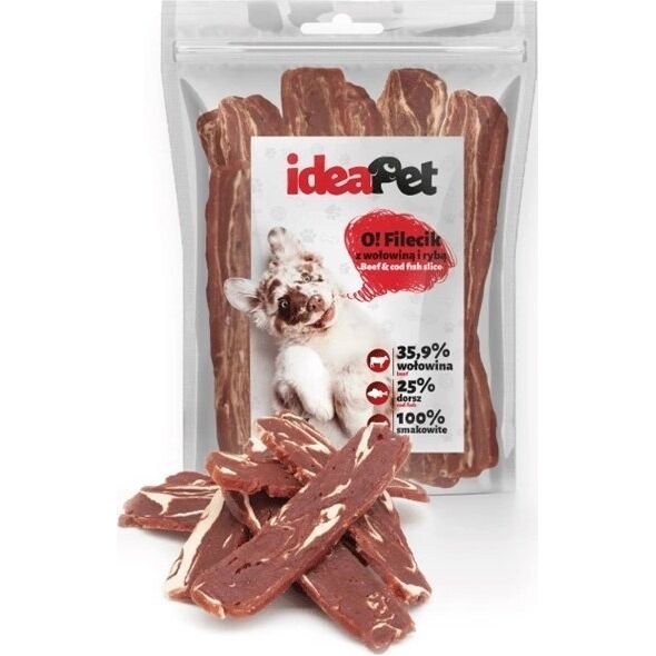 IdeaPet IDEAPET 500g FILECIKI Z WOŁOWINĄ I RYBĄ
