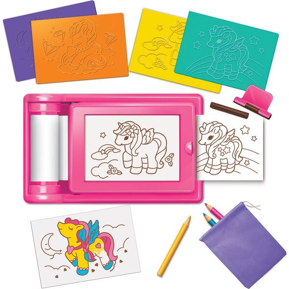 4M 4M KidzMaker DIY set Unicorn Rub Art Studio