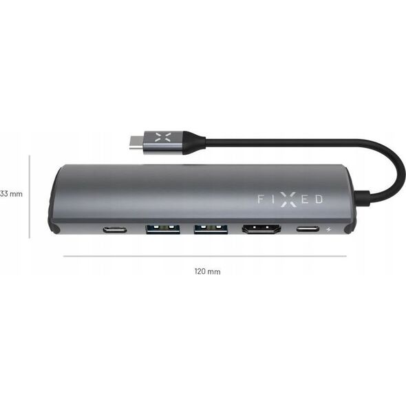 HUB USB Fixed Fixed | 6-port USB-C HUB Pro for laptops and tablets