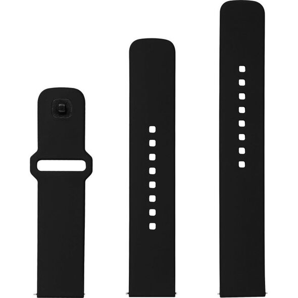 Fixed FIXED Silicone Sporty Strap Set with Quick Release 20mm for smartwatch, black