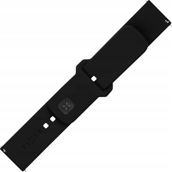 Fixed FIXED Silicone Sporty Strap Set with Quick Release 20mm for smartwatch, black