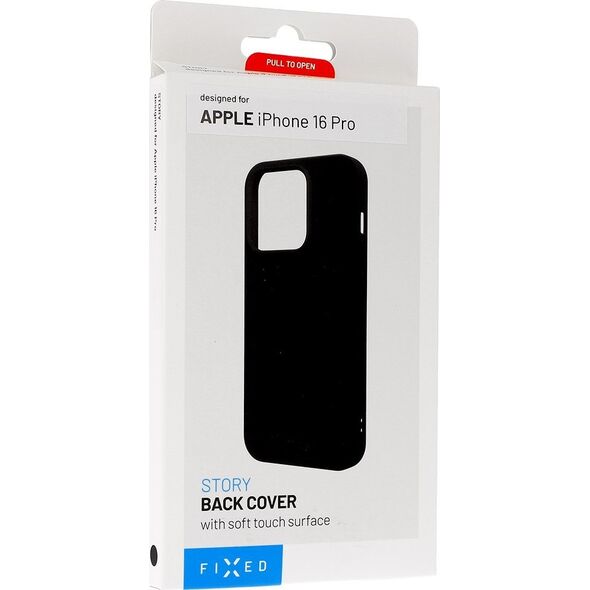 Fixed FIXED Story Back Cover for Apple iPhone 16 Pro, black