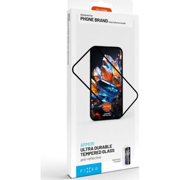 Fixed Fixed Armor | Screen protector | Apple | iPhone 15 Plus/iPhone16 Plus | Tempered glass | Black