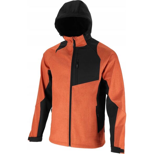 Kurtka męska PRO Kurtka softshell z kapt. ceglasto-czarna, "l", ce, lahti
