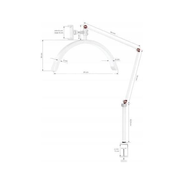 Activeshop Lampa zabiegowa Glow MX3 do blatu biała