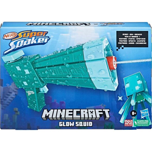 Nerf NERF SUPER SOAKER water gun Minecraft Glow Squid, F76005L0