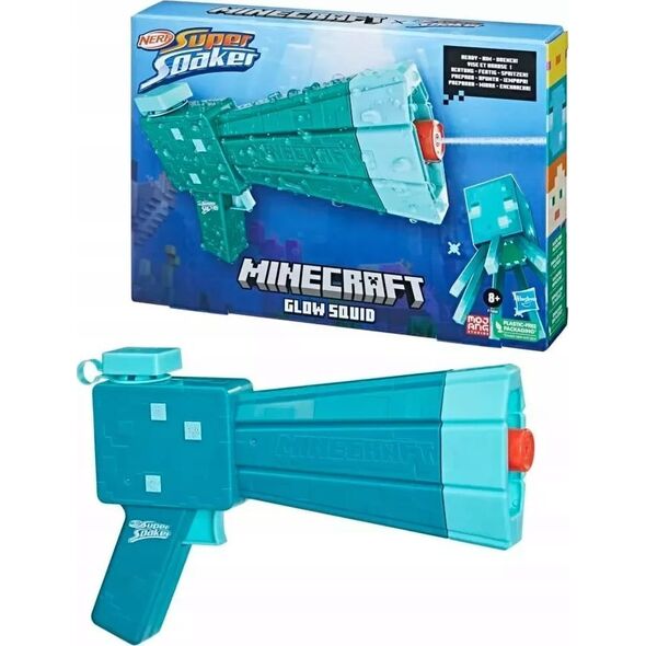Nerf NERF SUPER SOAKER water gun Minecraft Glow Squid, F76005L0