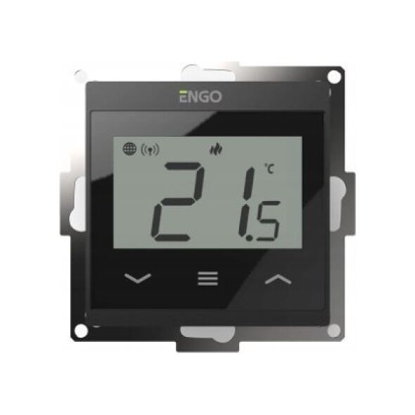 Salus Internetowy, podtynkowy regulator temperatury do ramki 55x55, czarny