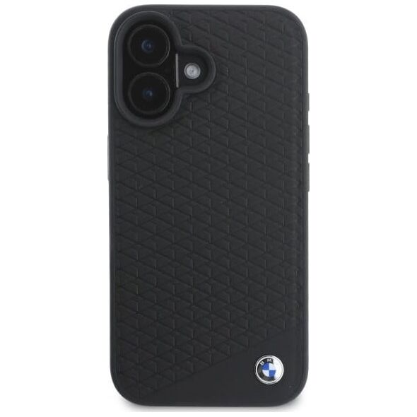 BMW BMW BMHMP16S23RDDK iPhone 16 6.1"         czarny/black hardcase Sign Leather Diamond Metal Logo MagSafe