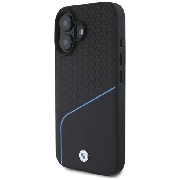BMW BMW BMHMP16S23RDCLK iPhone 16 6.1"        czarny/black hardcase Sign Leather Textured And Line MagSafe