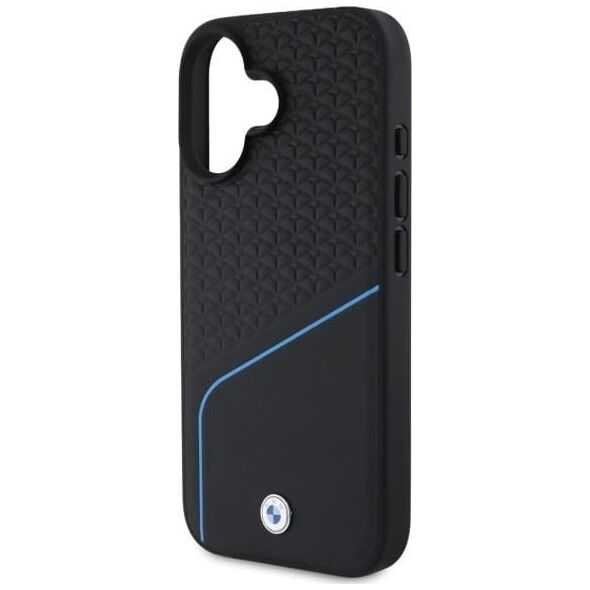 BMW BMW BMHMP16S23RDCLK iPhone 16 6.1"        czarny/black hardcase Sign Leather Textured And Line MagSafe