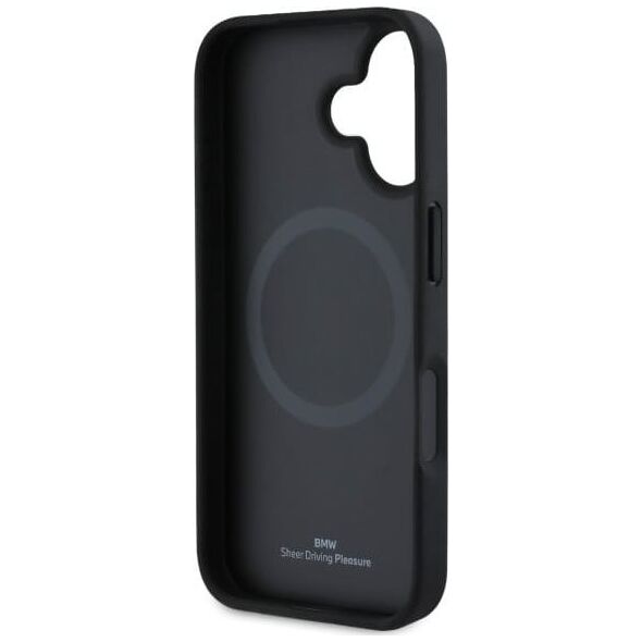 BMW BMW BMHMP16S23RDCLK iPhone 16 6.1"        czarny/black hardcase Sign Leather Textured And Line MagSafe