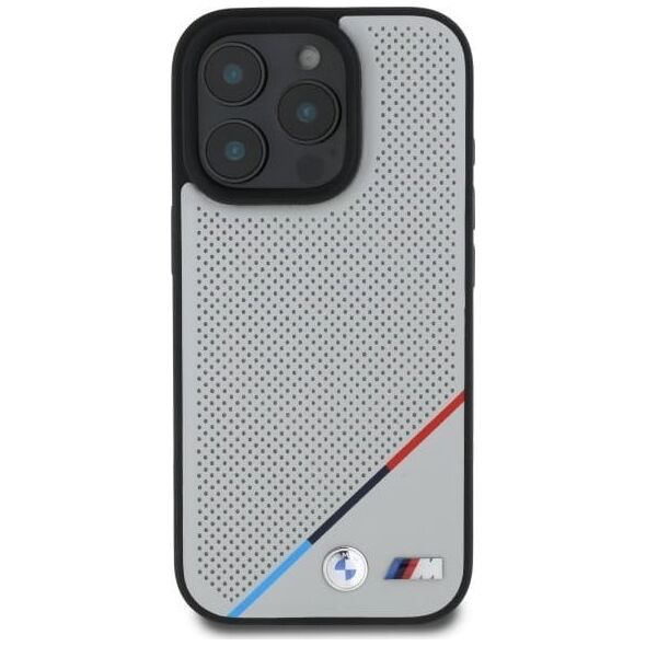 BMW BMW BMHMP16X23PUPDG iPhone 16 Pro Max     6.9" szary/grey hardcase M Perforated Tricolor Line MagSafe