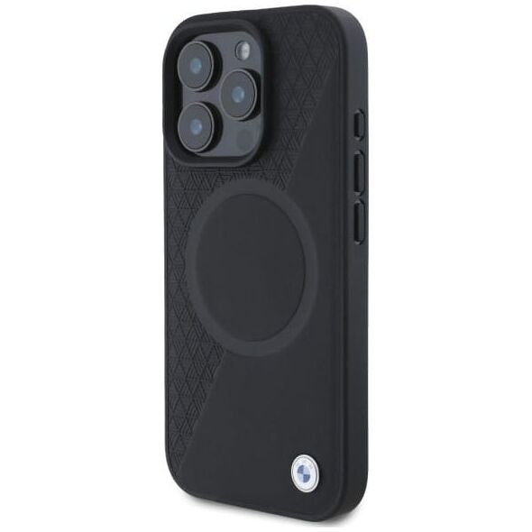 BMW BMW BMHMP16X23RTPK iPhone 16 Pro Max      6.9" czarny/black hardcase Sign Leather Half Textured And Circle MagSafe