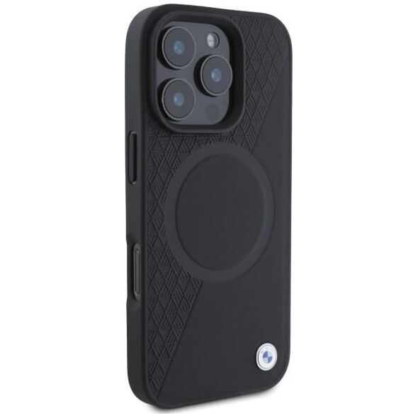 BMW BMW BMHMP16X23RTPK iPhone 16 Pro Max      6.9" czarny/black hardcase Sign Leather Half Textured And Circle MagSafe