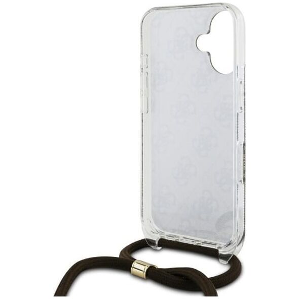 Guess Guess GUHCP16SHC4SEW iPhone 16 6.1"       brązowy/brown hardcase Crossbody Cord 4G Print