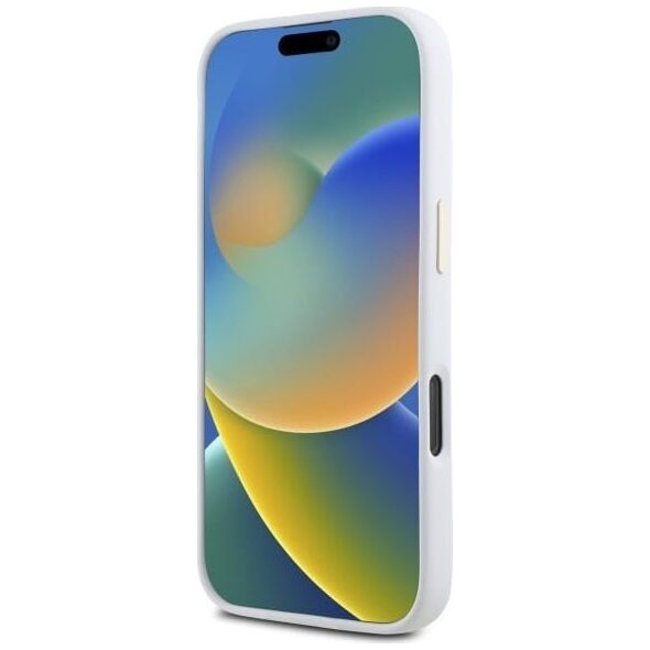 Guess Guess GUHCP16XM4DGPH iPhone 16 Pro Max    6.9" biały/white hardcase Silicone Logo Strass 4G