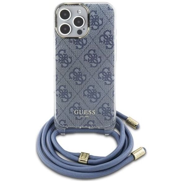 Guess Guess GUHCP16XHC4SEB iPhone 16 Pro Max    6.9" niebieski/blue hardcase Crossbody Cord 4G Print