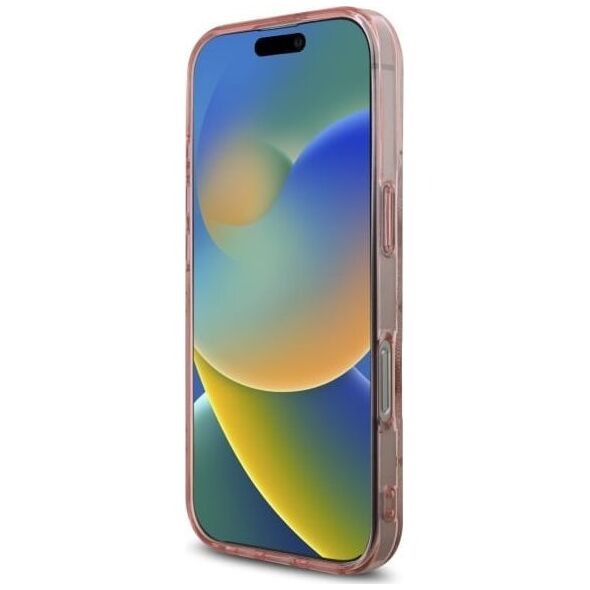 Guess Guess GUHMP16XH4PYEEP iPhone 16 Pro Max   6.9" różowy/pink hardcase IML Peony On 4G Background MagSafe