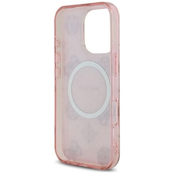 Guess Guess GUHMP16XH4PYEEP iPhone 16 Pro Max   6.9" różowy/pink hardcase IML Peony On 4G Background MagSafe