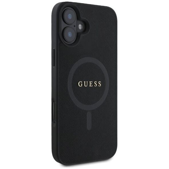 Guess Guess GUHMP16SPSAHMCK iPhone 16 6.1"      czarny/black hardcase Saffiano Classic Logo MagSafe