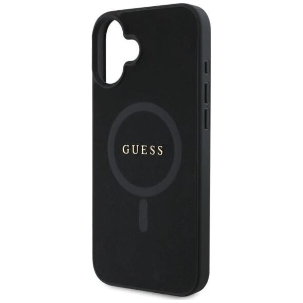 Guess Guess GUHMP16SPSAHMCK iPhone 16 6.1"      czarny/black hardcase Saffiano Classic Logo MagSafe
