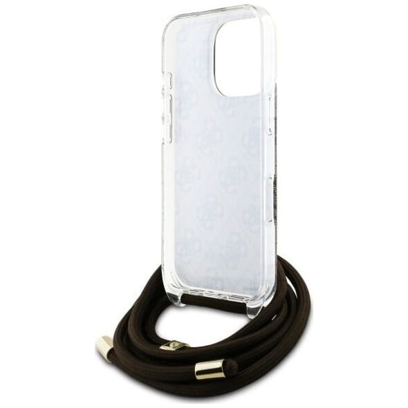 Guess Guess GUHCP16XHC4SEW iPhone 16 Pro Max    6.9" brązowy/brown hardcase Crossbody Cord 4G Print