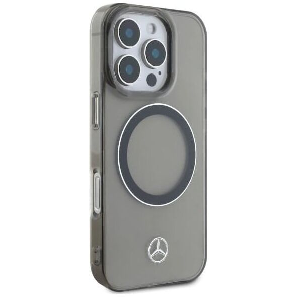 Mercedes Mercedes MEHMP16L23HUOSK iPhone 16 Pro    6.3" czarny/black hardcase Silver Ring MagSafe