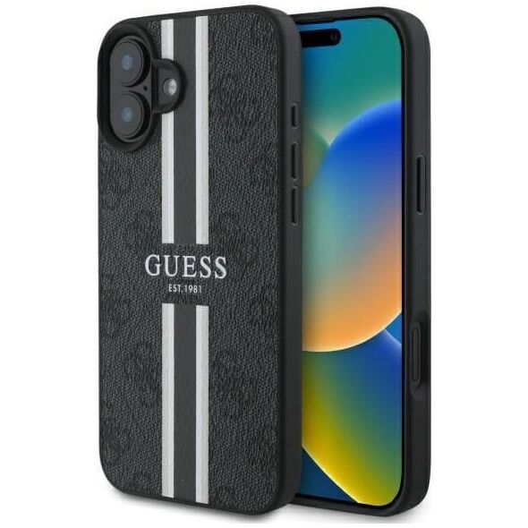 Guess Guess GUHMP16SP4RPSK iPhone 16 6.1"       czarny/black hardcase 4G Printed Stripes MagSafe